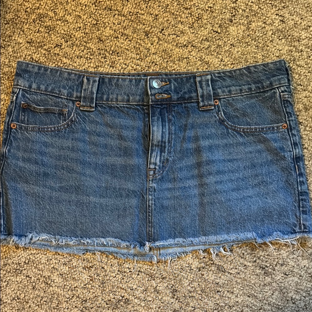 American Eagle Outfitters Blue Casual Mini Skirt